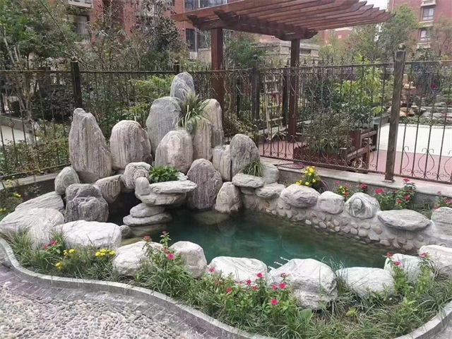 魏都家庭庭院水景设计